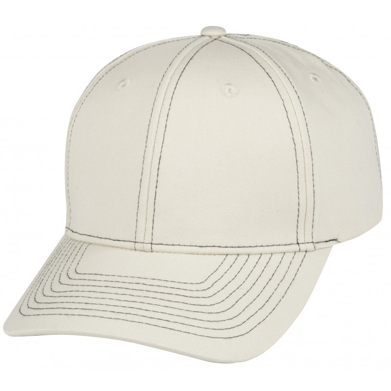 CTC29204   Contrast Stitched  Washed Twill cap 