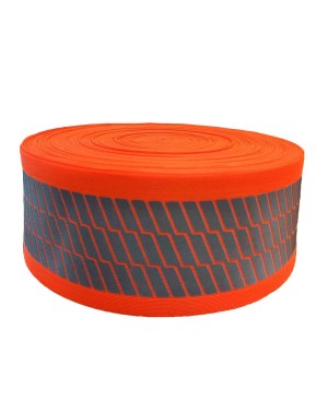 3CSEW-ST302004 Premium Neon Orange Segmented Safety Reflective Sew-On Tape