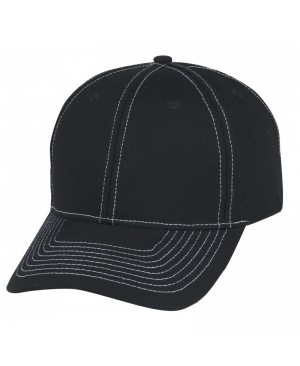 CTC29204   Contrast Stitched  Washed Twill cap 